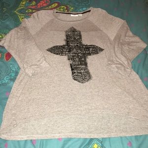 Bling Cross Top SZ M